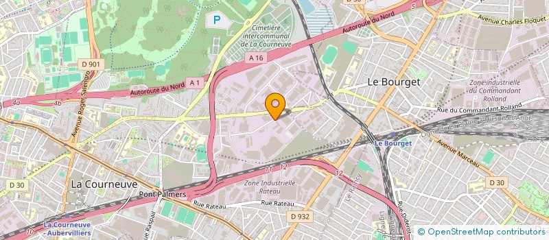 localisation de l'entreprise CONCEPT ETUD REAL ENVIR VOIERIES à LA COURNEUVE