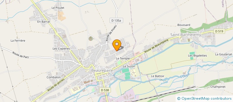 localisation de l'entreprise CONCEPT FACADE à BEAUREPAIRE