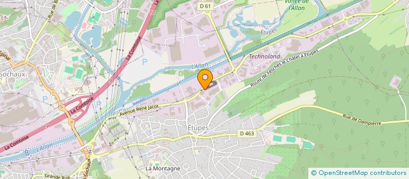 localisation de l'entreprise CONCEPT FERMETURES 25  ETUPES