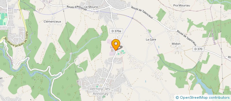 localisation de l'entreprise CONCEPT' FRUITS à VERNOSC-LES-ANNONAY