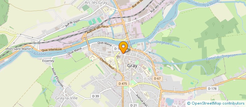 localisation de l'entreprise CONCEPT HORLOGERIE MAURICE MERAND  GRAY