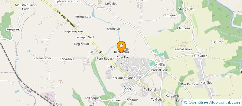 localisation de l'entreprise CONCEPT MACONNERIE  MELLAC