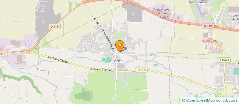 localisation de l'entreprise CONCEPT MACONNERIE CHARPENTE DAUPHINOISE  BREZINS