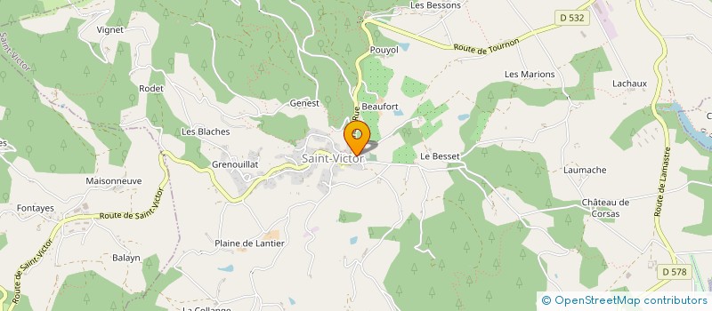 localisation de l'entreprise CONCEPT MAITRISE D'OEUVRE ARDECHE  SAINT-VICTOR