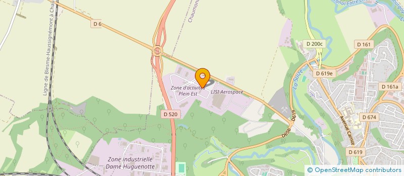 localisation de l'entreprise CONCEPT MECANIQUE USINAGE PRECISION - CMUP  CHAUMONT