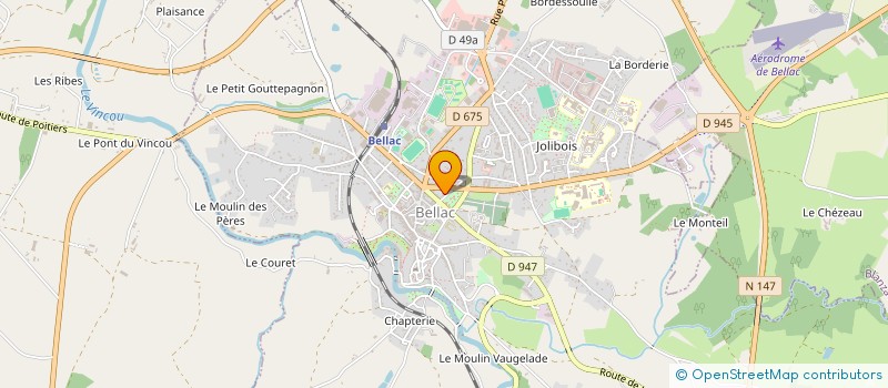 localisation de l'entreprise CONCEPT MEDICAL LIMOUSIN à BELLAC