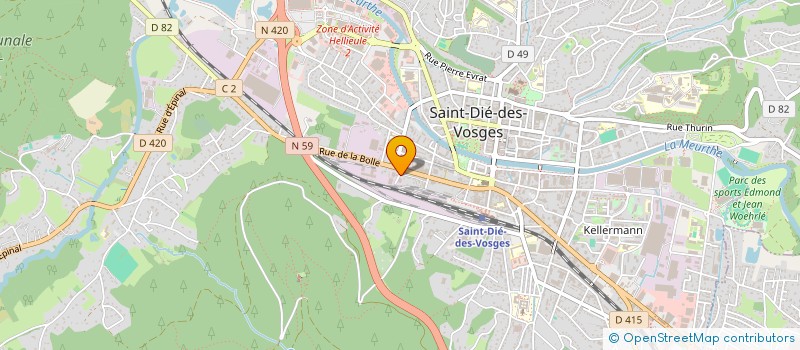 localisation de l'entreprise CONCEPT METAL 88 à SAINT-DIE-DES-VOSGES