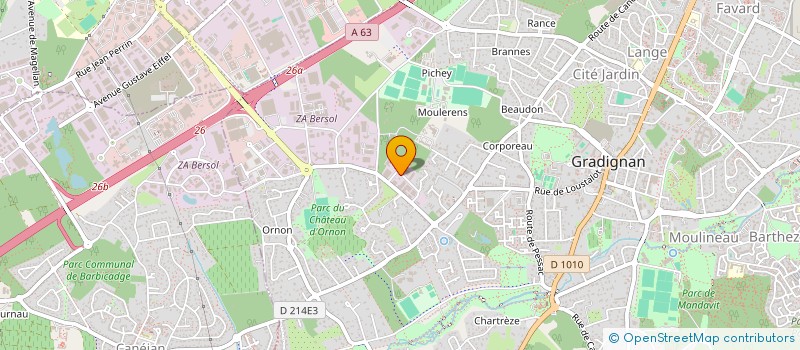 localisation de l'entreprise CONCEPT PARE-BRISE FDYH à GRADIGNAN