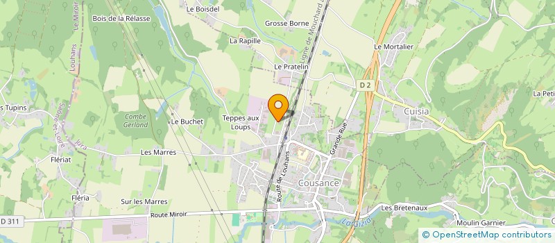 localisation de l'entreprise CONCEPT PAYSAGE DU REVERMONT à COUSANCE