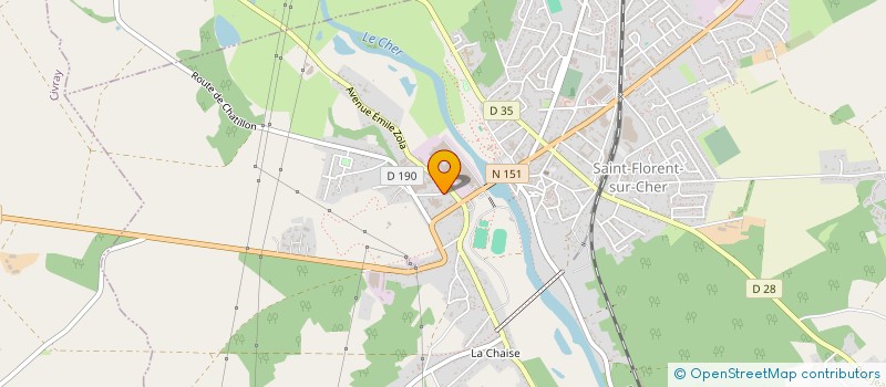 localisation de l'entreprise CONCEPT'PLOMBERIE  SAINT-FLORENT-SUR-CHER