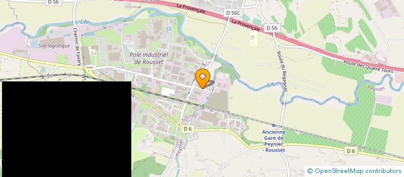 localisation de l'entreprise CONCEPT PNEUMATIQUES à ROUSSET