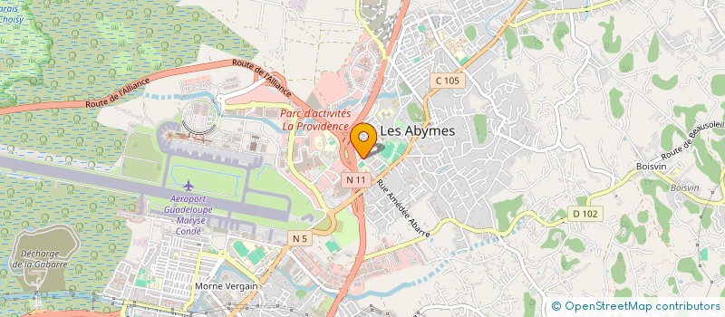 localisation de l'entreprise CONCEPT@SUN  LES ABYMES