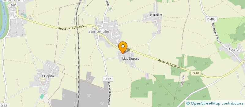 localisation de l'entreprise CONCEPT TRAVAUX  SAINTE-JULIE