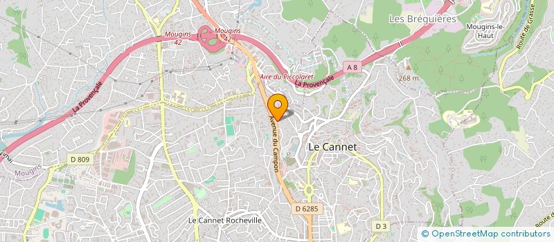 localisation de l'entreprise CONCEPTION EQUIPEMENTS ELECTRI ET AUTOMA à LE CANNET