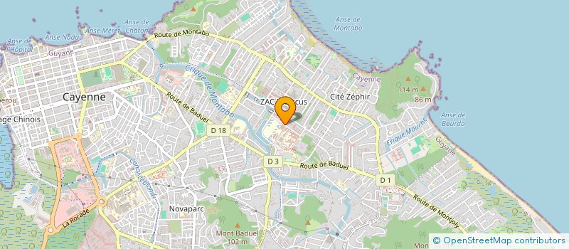 localisation de l'entreprise CONCEPTION ET INGENIERIE TECHNIQUE DE LA CONSTRUCTION  CAYENNE