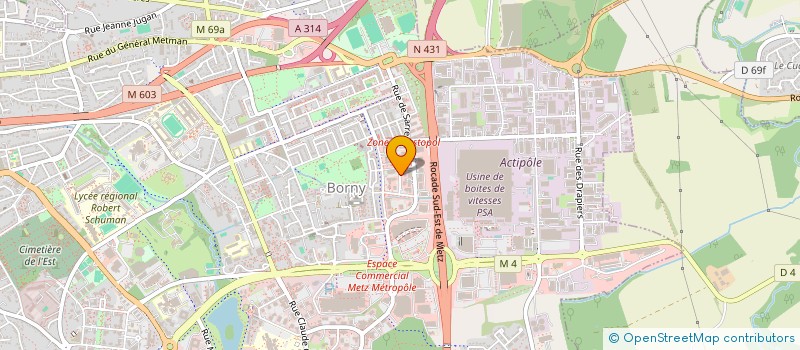 localisation de l'entreprise CONCEPTION ET REALISATION GRAND EST à METZ