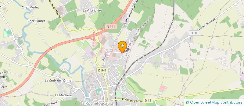 localisation de l'entreprise CONCEPTION ETUDE THERMOLAQUAGE INDUSTRIEL - CETI à LA ROCHEFOUCAULD-EN-ANGOUMOIS