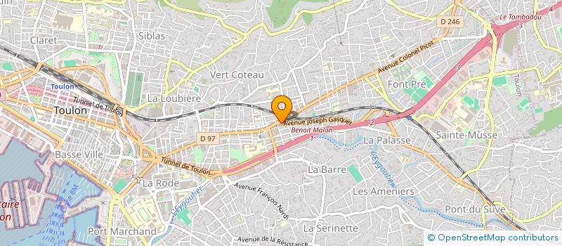 localisation de l'entreprise CONCEPTION MACONNERIE COORDINATION à TOULON