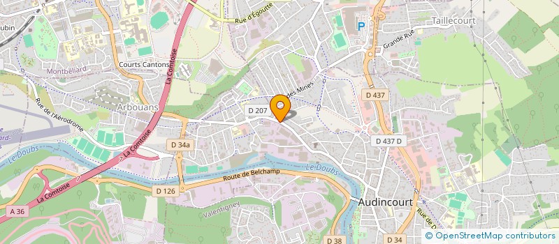 localisation de l'entreprise CONCEPTS FERMETURES à AUDINCOURT