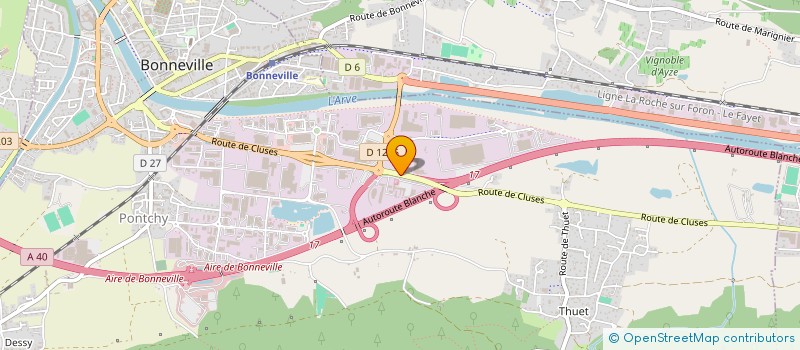 localisation de l'entreprise CONCES FRANC CONST EXPL TUNNEL MONT BLANC  BONNEVILLE