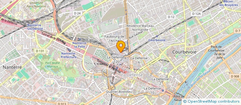 localisation de l'entreprise CONCESSIONS AEROPORTS FRANCE à COURBEVOIE
