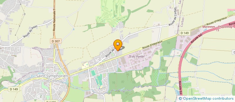 localisation de l'entreprise CONCIERGERIE GODIN  SAINT-SYMPHORIEN-D'OZON