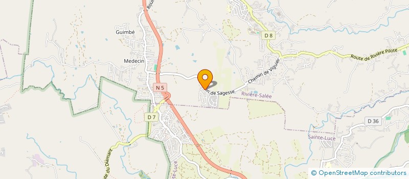 localisation de l'entreprise CONCIERGERIE LE COLIBRI  RIVIERE-SALEE