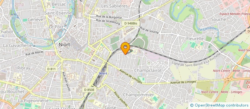 localisation de l'entreprise CONCIERGERIES LOCATIVES DE FRANCE à NIORT