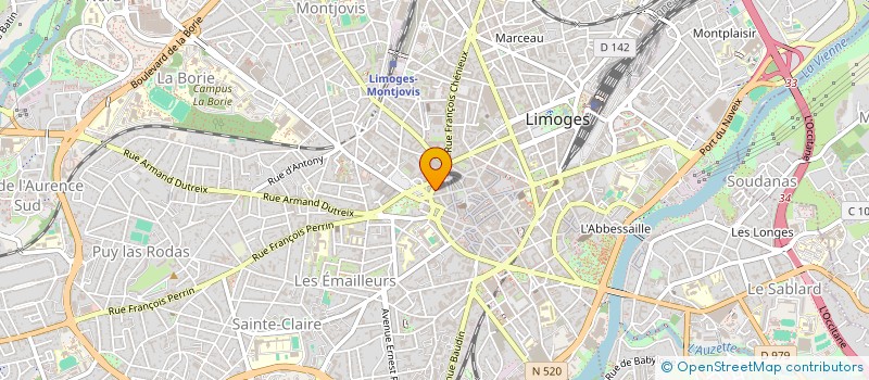 localisation de l'entreprise CONCILIATEURS DE JUSTICE ET MEDIATEURS DU LIMOUSIN à LIMOGES