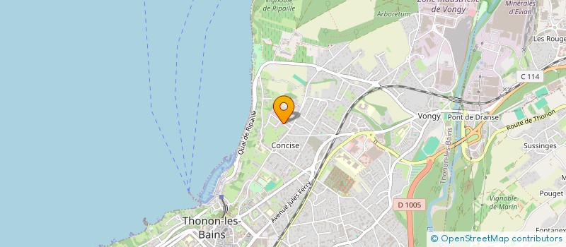 localisation de l'entreprise CONCISE NOTRE VILLAGE à THONON-LES-BAINS