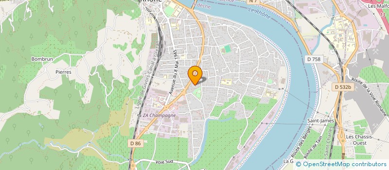 localisation de l'entreprise CONCRETO'SOLS à TOURNON-SUR-RHONE