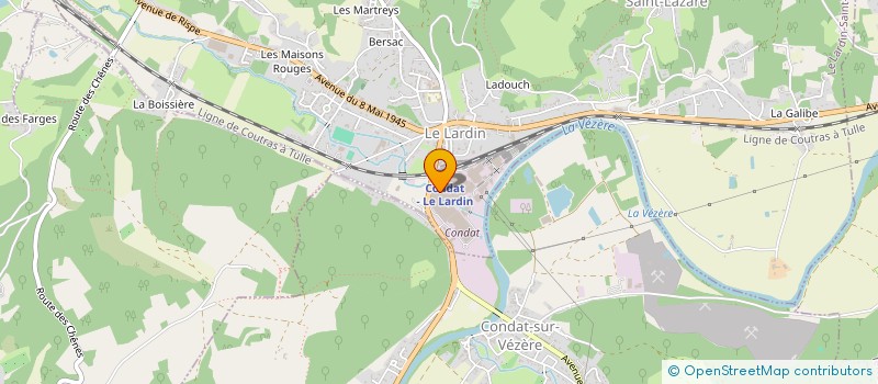 localisation de l'entreprise CONDAT ENERGIE BIOMASSE à LE LARDIN-SAINT-LAZARE