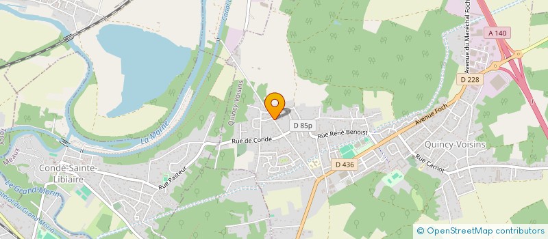 localisation de l'entreprise CONDE MORIN  QUINCY-VOISINS