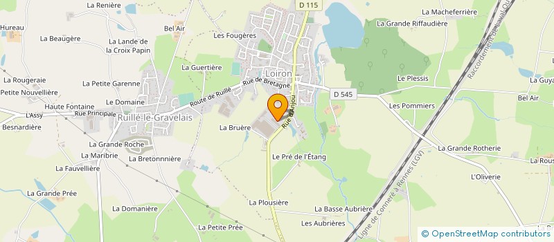 localisation de l'entreprise CONDITIONNEMENT A FACON MAYENNAIS - C.F.M.  LOIRON-RUILLE