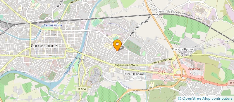 localisation de l'entreprise CONF. NAT. DU LOGEMENT FEDER. DE L'AUDE à CARCASSONNE
