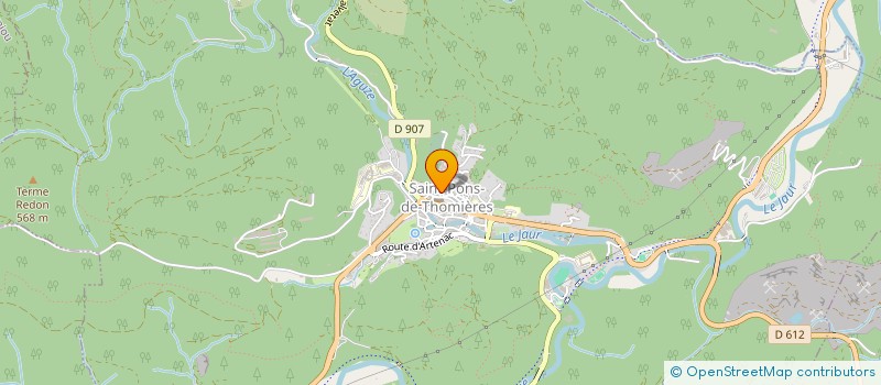 localisation de l'entreprise CONFE AMIS USAGERS PARC NATUR REG HAUTS à SAINT-PONS-DE-THOMIERES