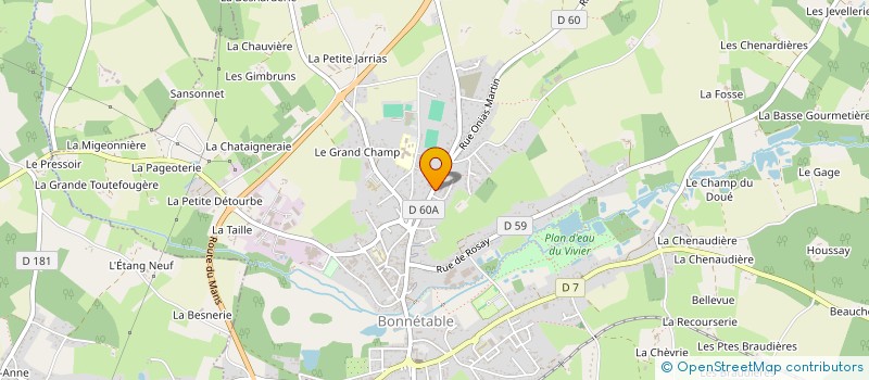 localisation de l'entreprise CONFECTION 2000 à BONNETABLE
