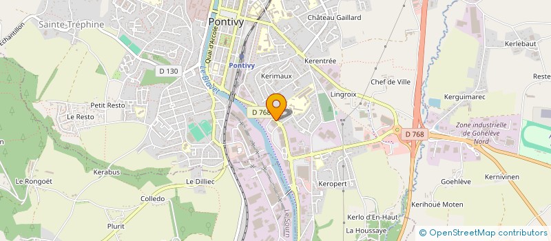 localisation de l'entreprise CONFECTION BERTRAND  PONTIVY