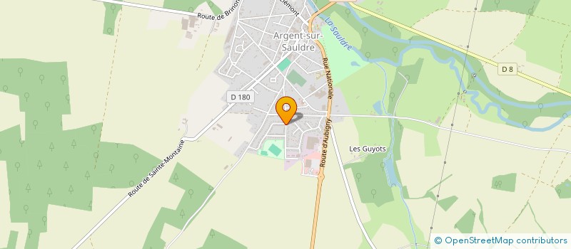 localisation de l'entreprise CONFECTION D'ARGENT à ARGENT-SUR-SAULDRE