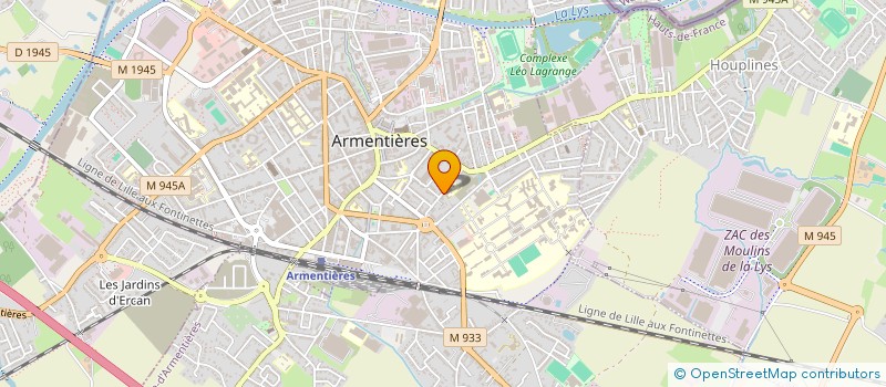 localisation de l'entreprise CONFECTION DELLYS à ARMENTIERES