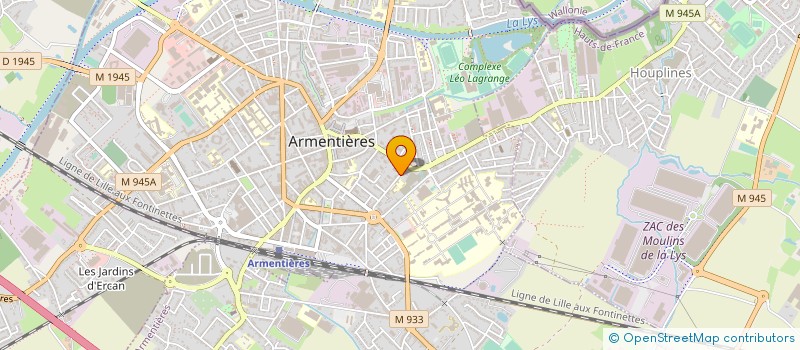 localisation de l'entreprise CONFECTION HENNEBELLE à ARMENTIERES