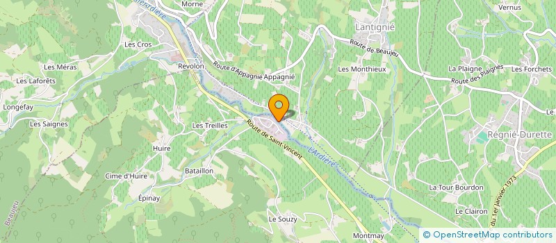 localisation de l'entreprise CONFECTION LES TROIS MONTS  QUINCIE-EN-BEAUJOLAIS