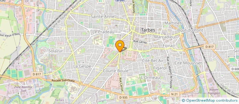localisation de l'entreprise CONFED DEFENSE TRAVAILLEURS NON SALARIES à TARBES