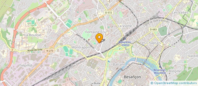 localisation de l'entreprise CONFED NAT ARTISAN METIERS DE SERVICE  BESANCON