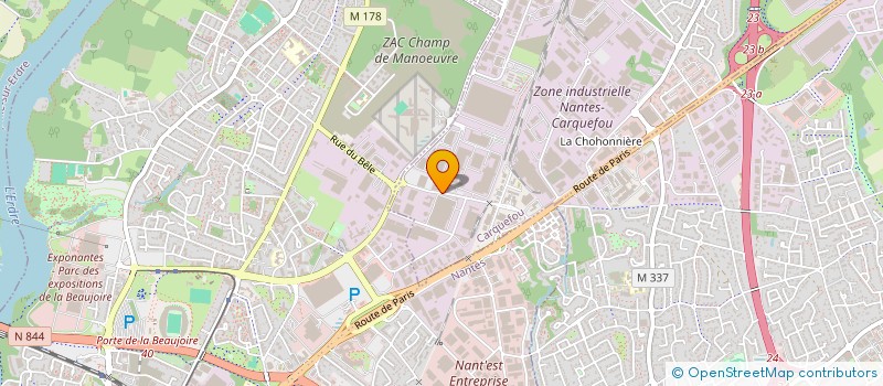 localisation de l'entreprise CONFED NAT ARTISANAT METIERS SERVICE 44  CARQUEFOU