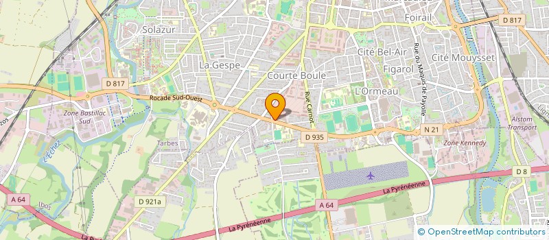 localisation de l'entreprise CONFEDE ARTISANAT& PETITES ENTRE DU BAT  TARBES