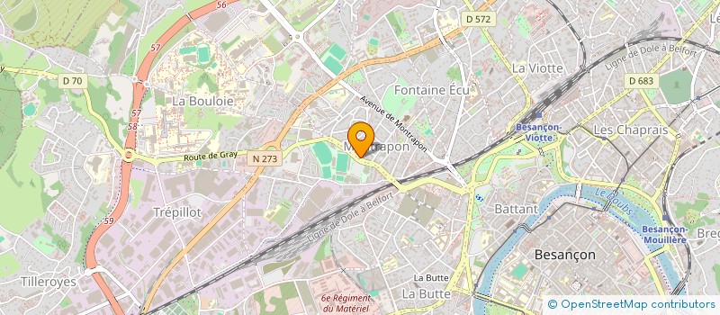 localisation de l'entreprise CONFEDERATION GEN ALIMENTATION DETAIL à BESANCON