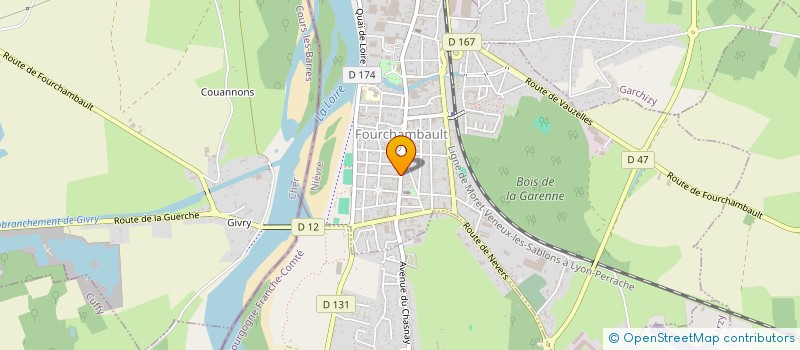 localisation de l'entreprise CONFEDERATION GENERALE DES PETITES ET MOYENNES ENTREPRISES DE LA NIEVRE  FOURCHAMBAULT