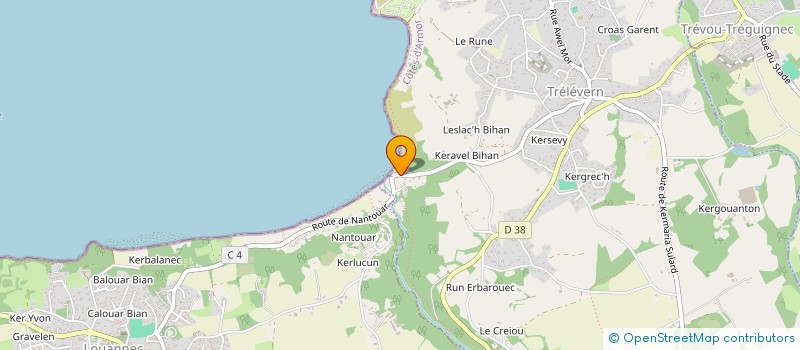 localisation de l'entreprise CONFEDERATION NATIONALE DE DANSE REGION BRETAGNE  TRELEVERN