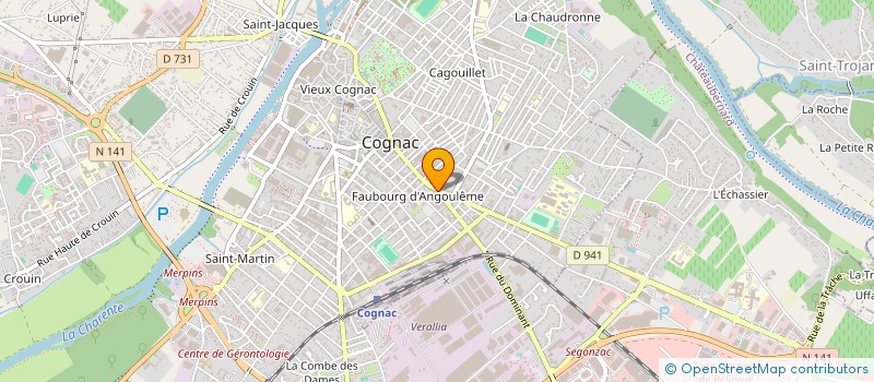 localisation de l'entreprise CONFEDERATION NATIONALE DES PRODUCTEURS DE VIN ET LIQUEUR A AOC à COGNAC